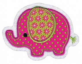 Applikation / Aufnher Elefant pink