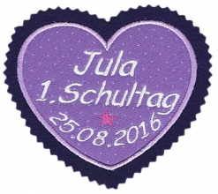 Applikation Herz  1. Schultag